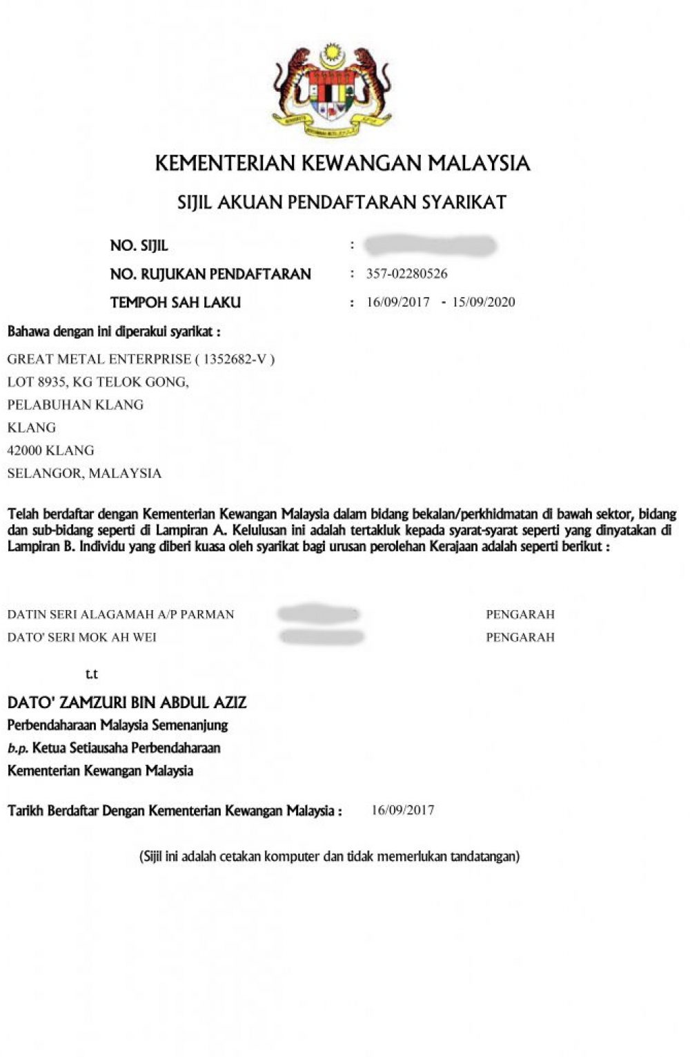 Ministry of Finance Malaysia